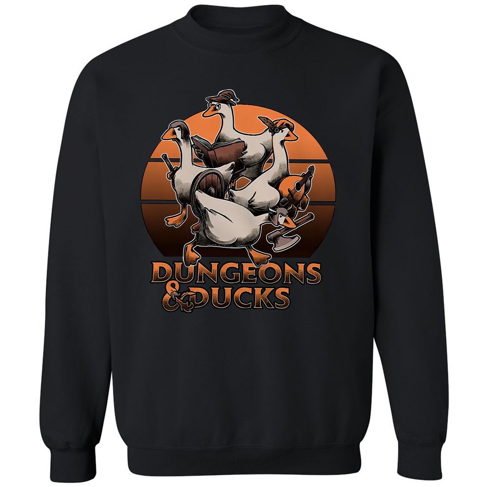 Dungeons And Ducks Classic Unisex Sweatshirt - Black - 1