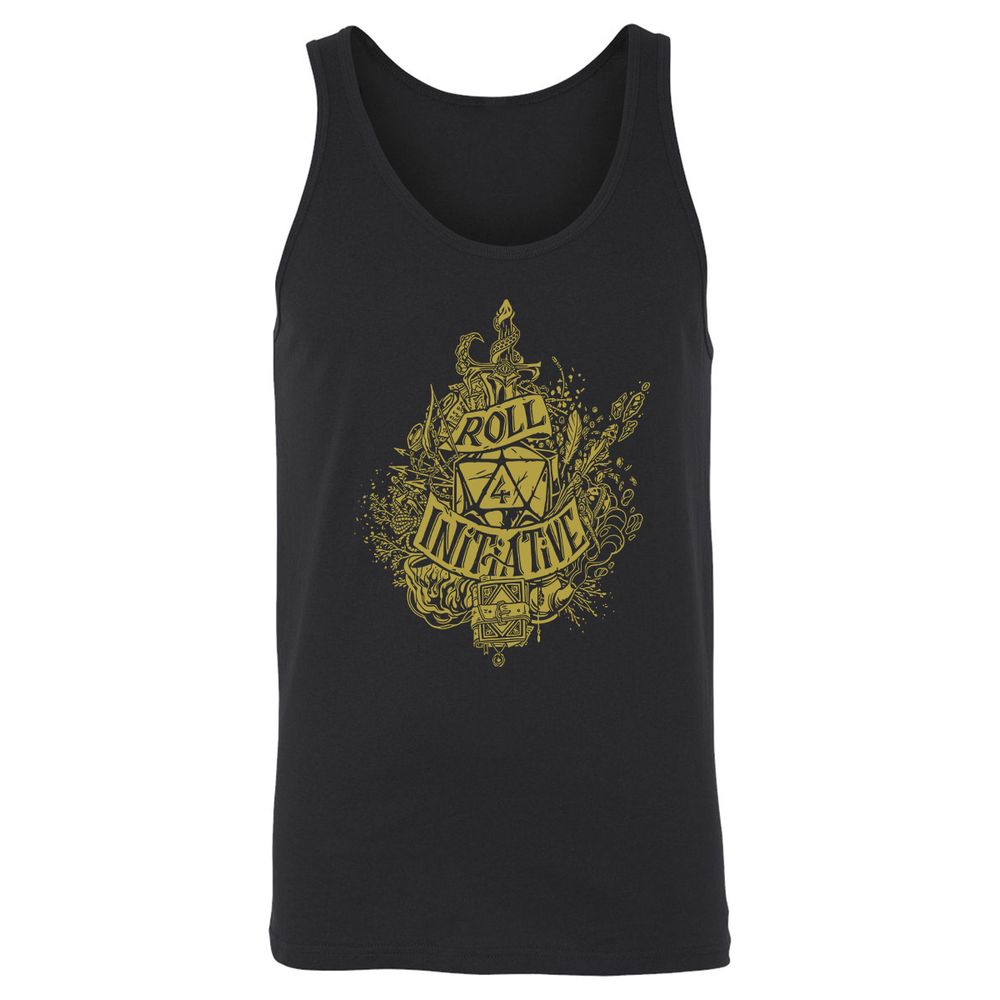 Roll Initiative Unisex Jersey Tank - Black - 1