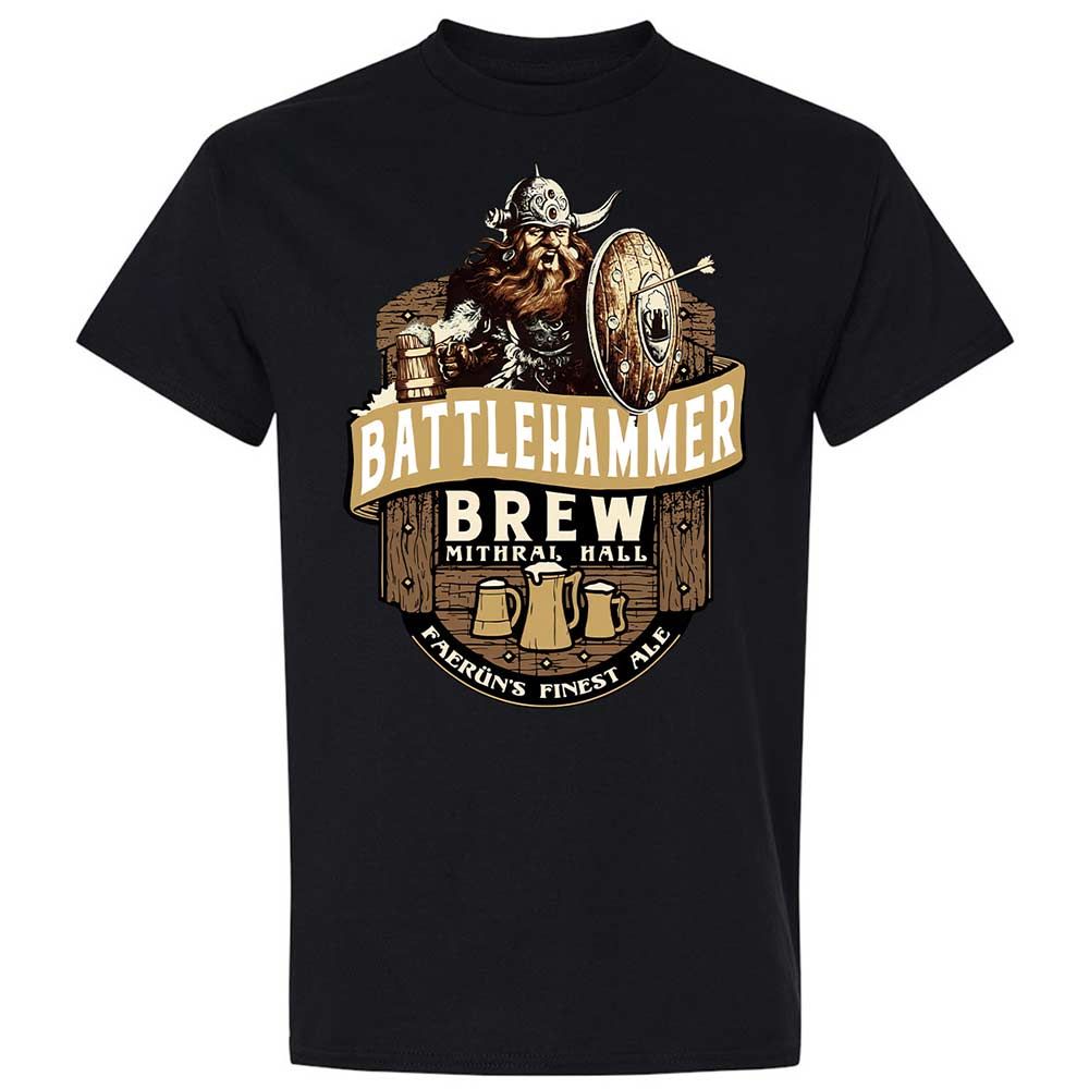 Battlehammer Brew Classic Unisex T-Shirt - Black - 1