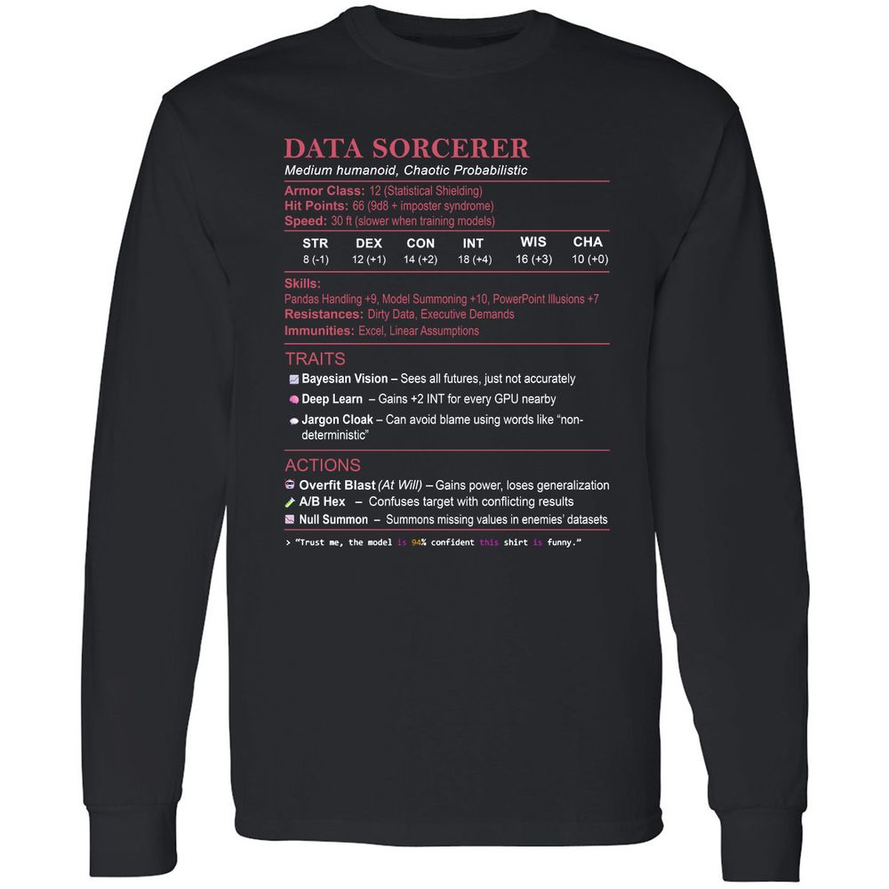 Data Scientist Stats (Data Sorcerer) - Black - 1
