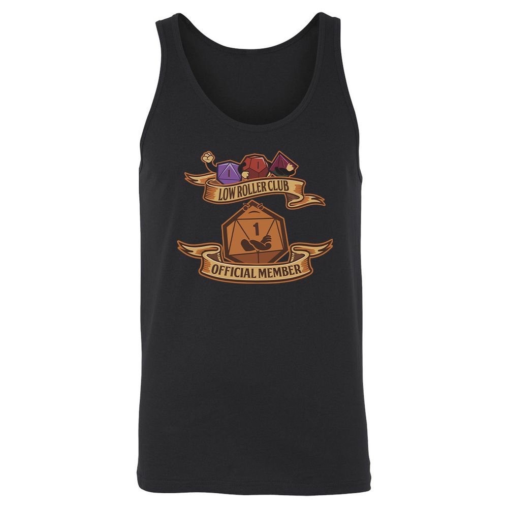 Low Roller Club Unisex Jersey Tank - Black - 1
