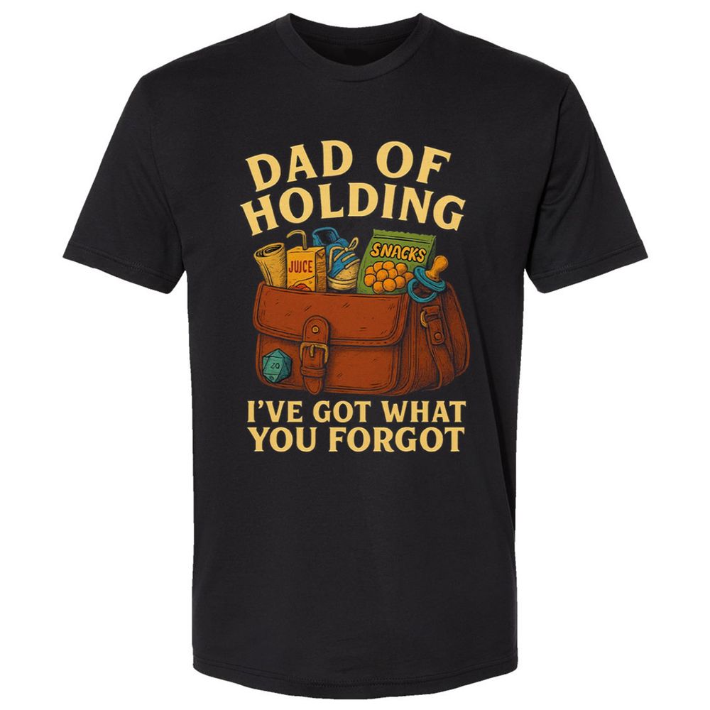 Dad Of Holding Premium Unisex T-Shirt - Black - 1