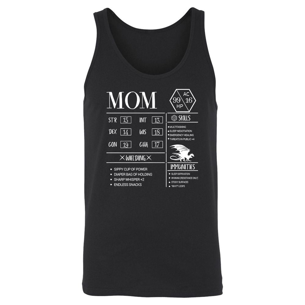 Mom New Unisex Jersey Tank - Black - 1