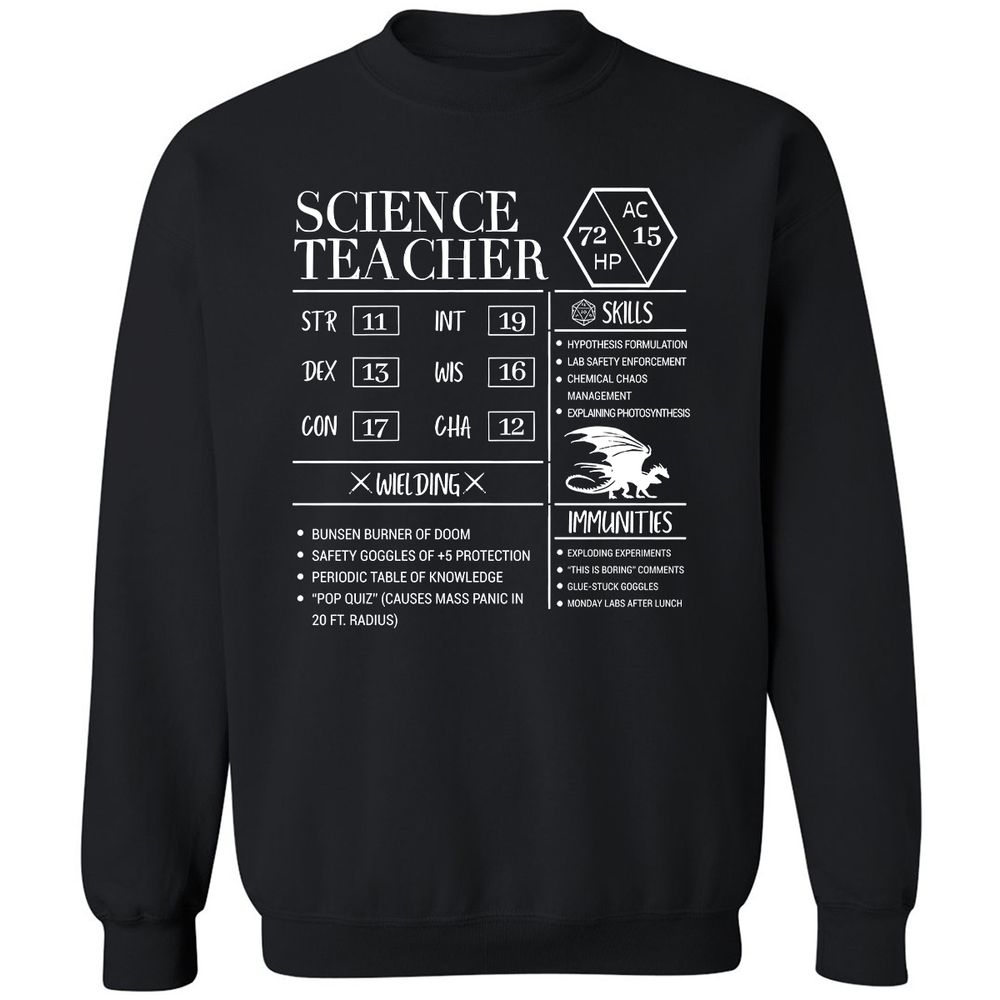 Science Teacher New Classic Unisex Sweatshirt - Black - 1
