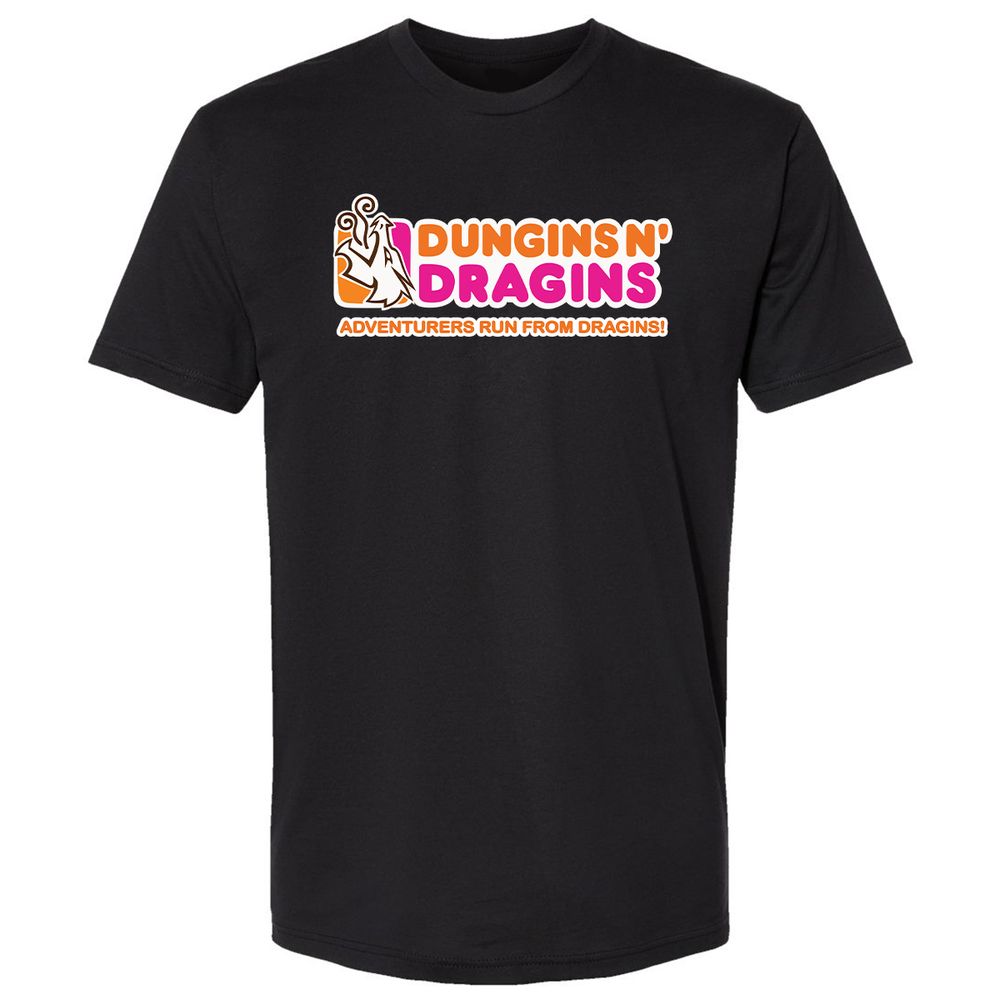 Dungins & Dragins Premium Unisex T-Shirt - Black - 1