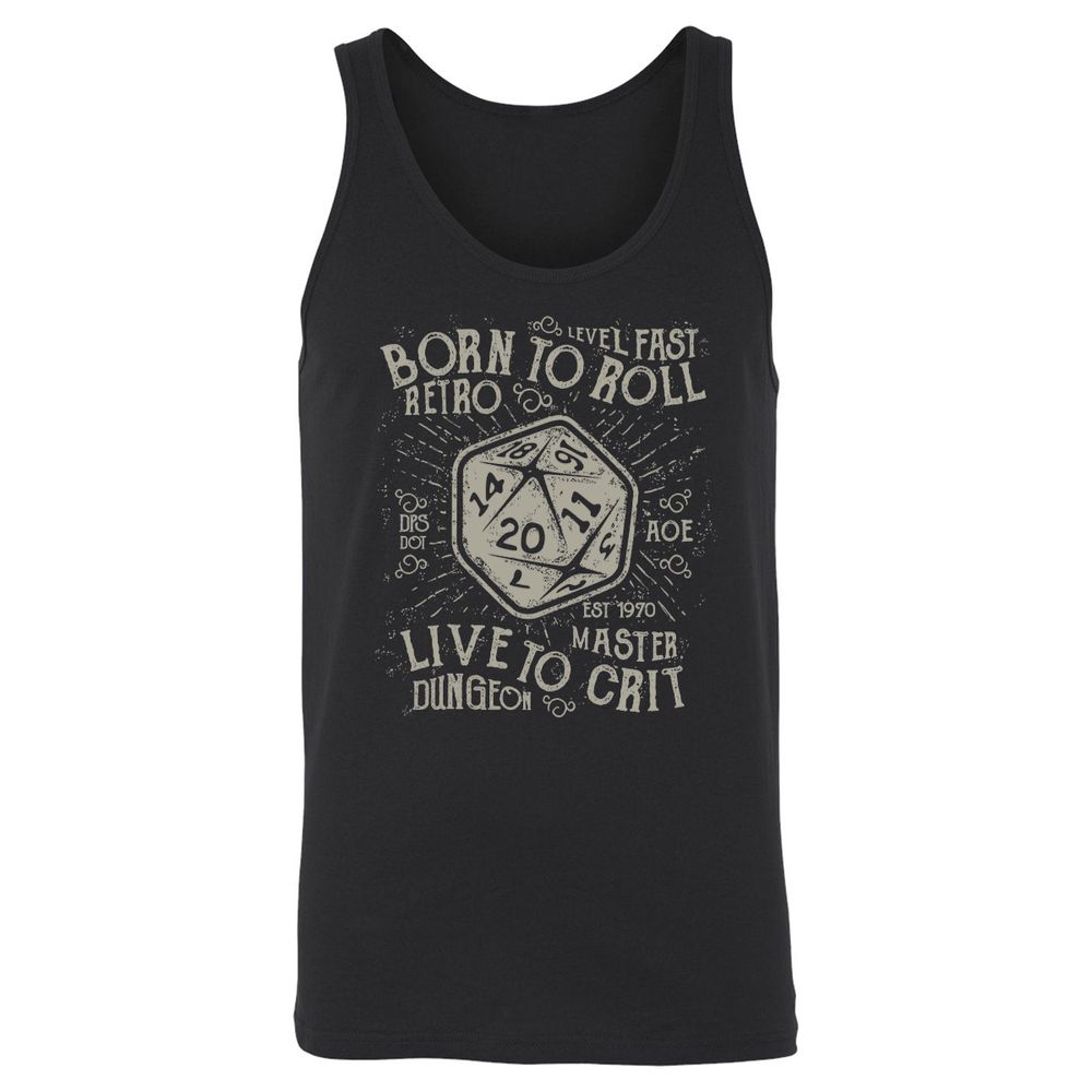 Born To Roll Live To Crit Unisex Jersey Tank - Black - 1