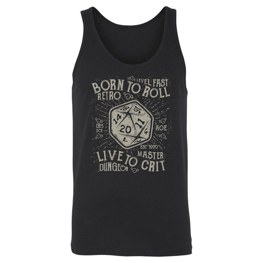 Born To Roll Live To Crit Unisex Jersey Tank - Black - 1