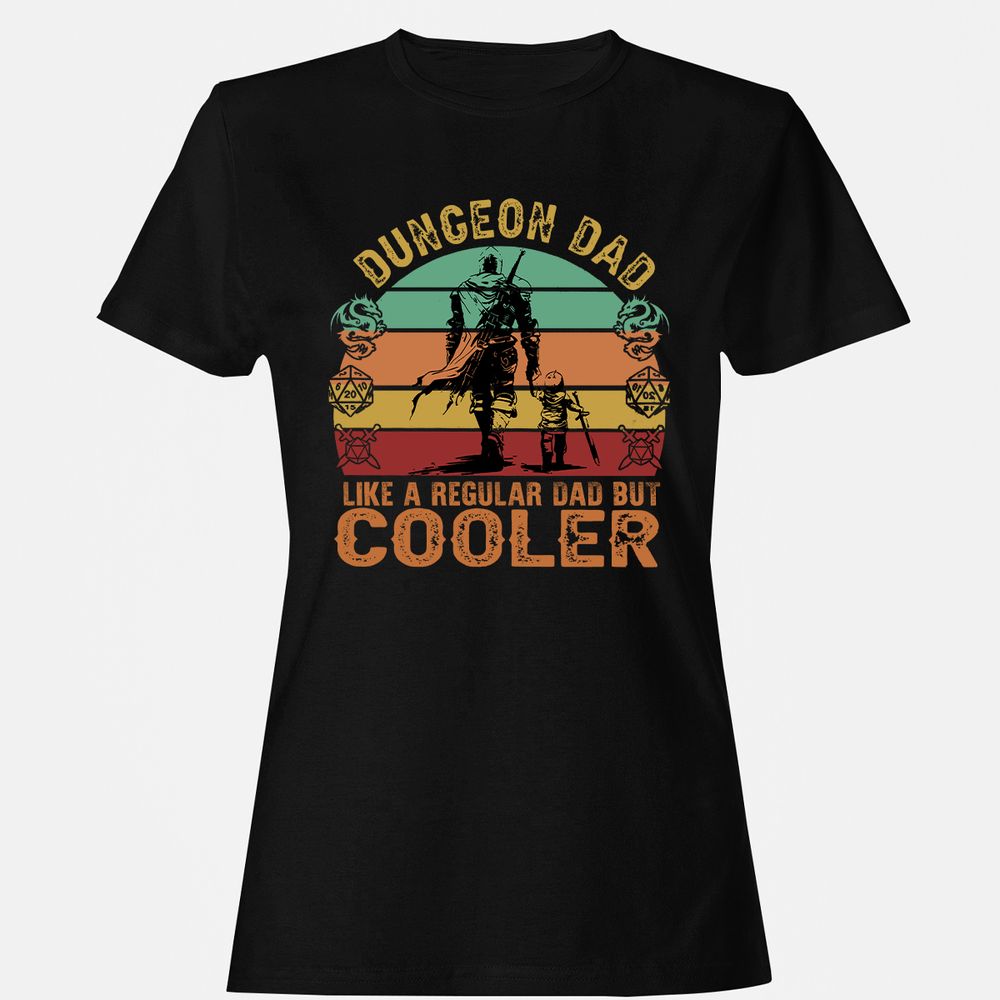 Dungeon Dad Like A Regular Dad Women's T-Shirt - Black - 1