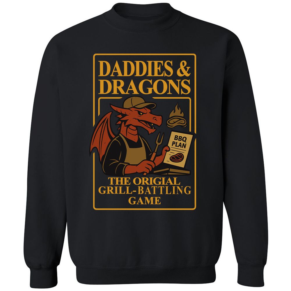 Daddies & Dragons Classic Unisex Sweatshirt - Black - 1