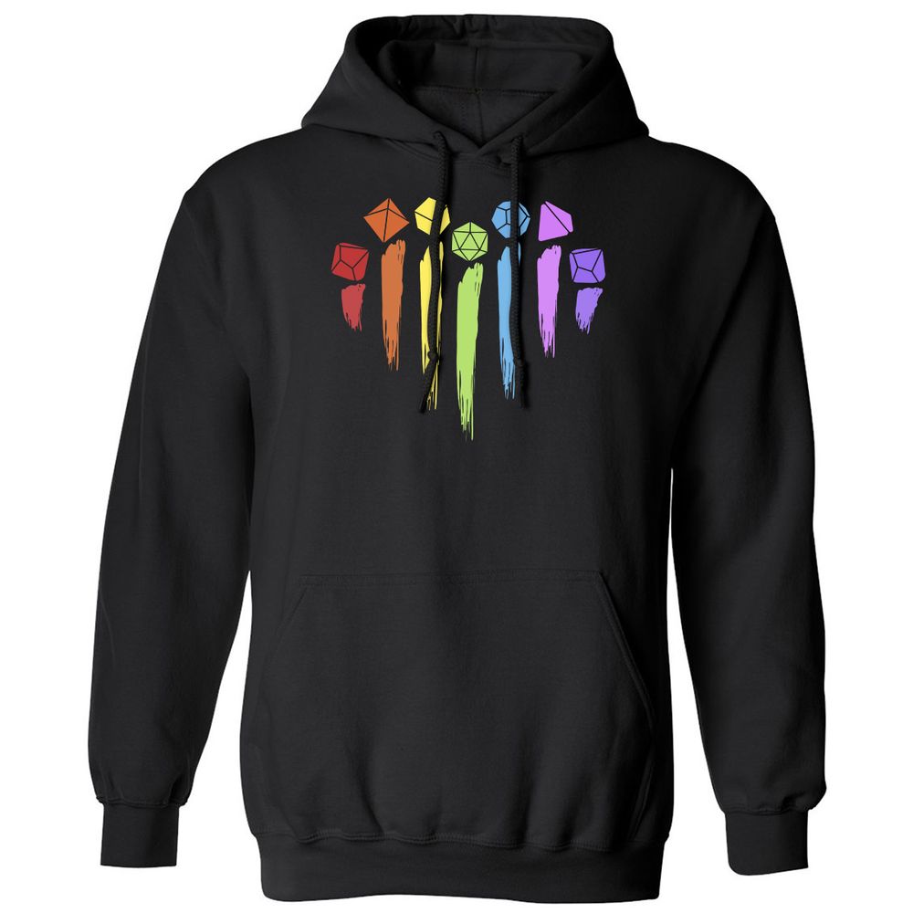 Dice Rainbow Heart Shape - Black - 1