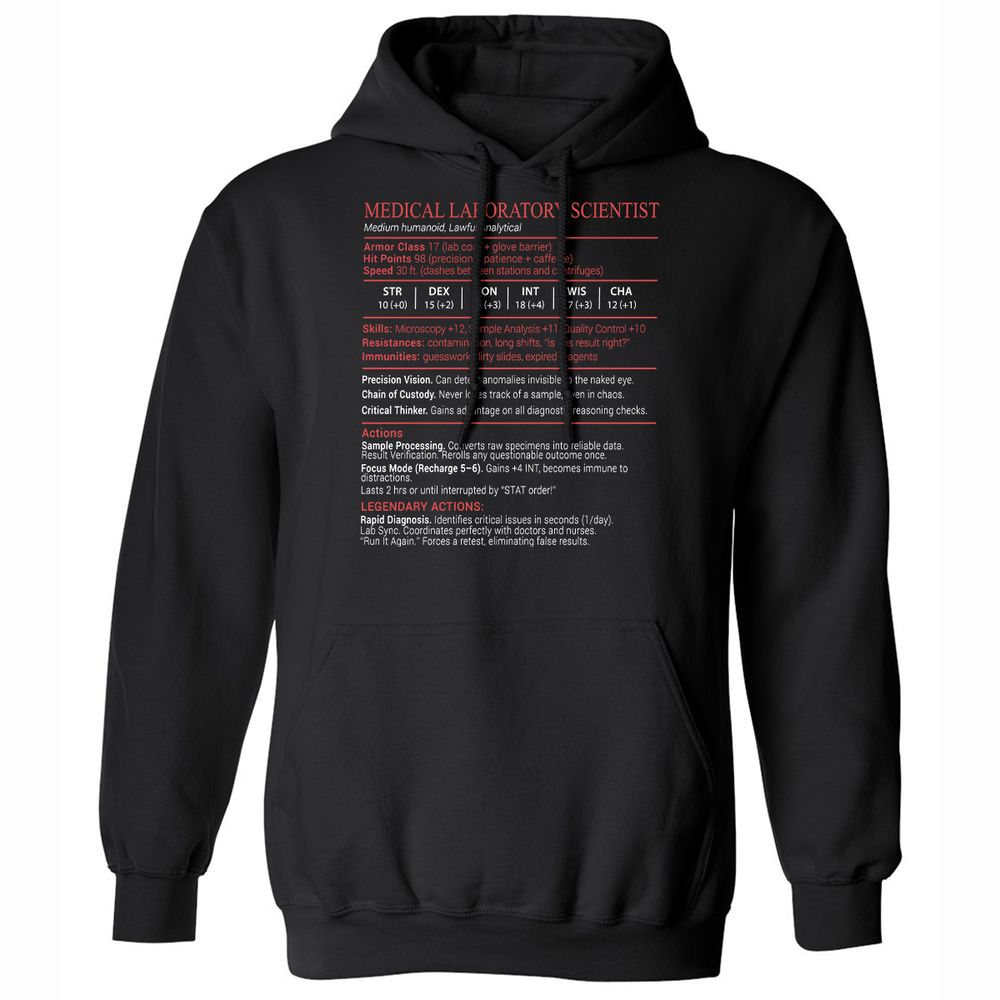 Medical Laboratory Scientist Stats Block - Black - 1