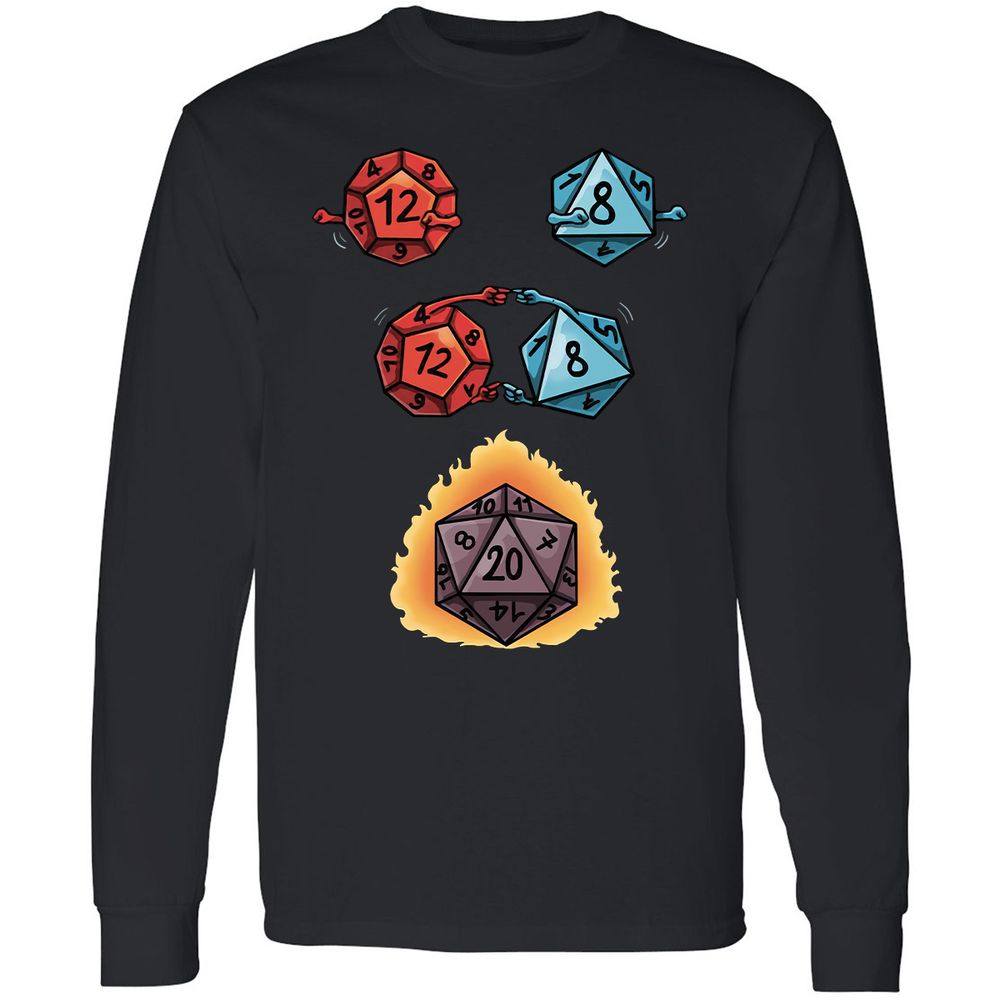 Dice Fusion RPG Long Sleeve T-Shirt - Black - 1