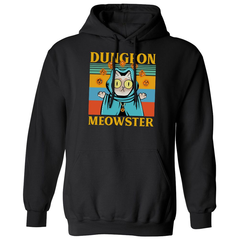 Dungeon Meowster Classic Unisex Hoodie - Black - 1