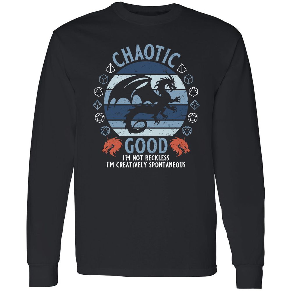 Chaotic Good 2 Long Sleeve T-Shirt - Black - 1