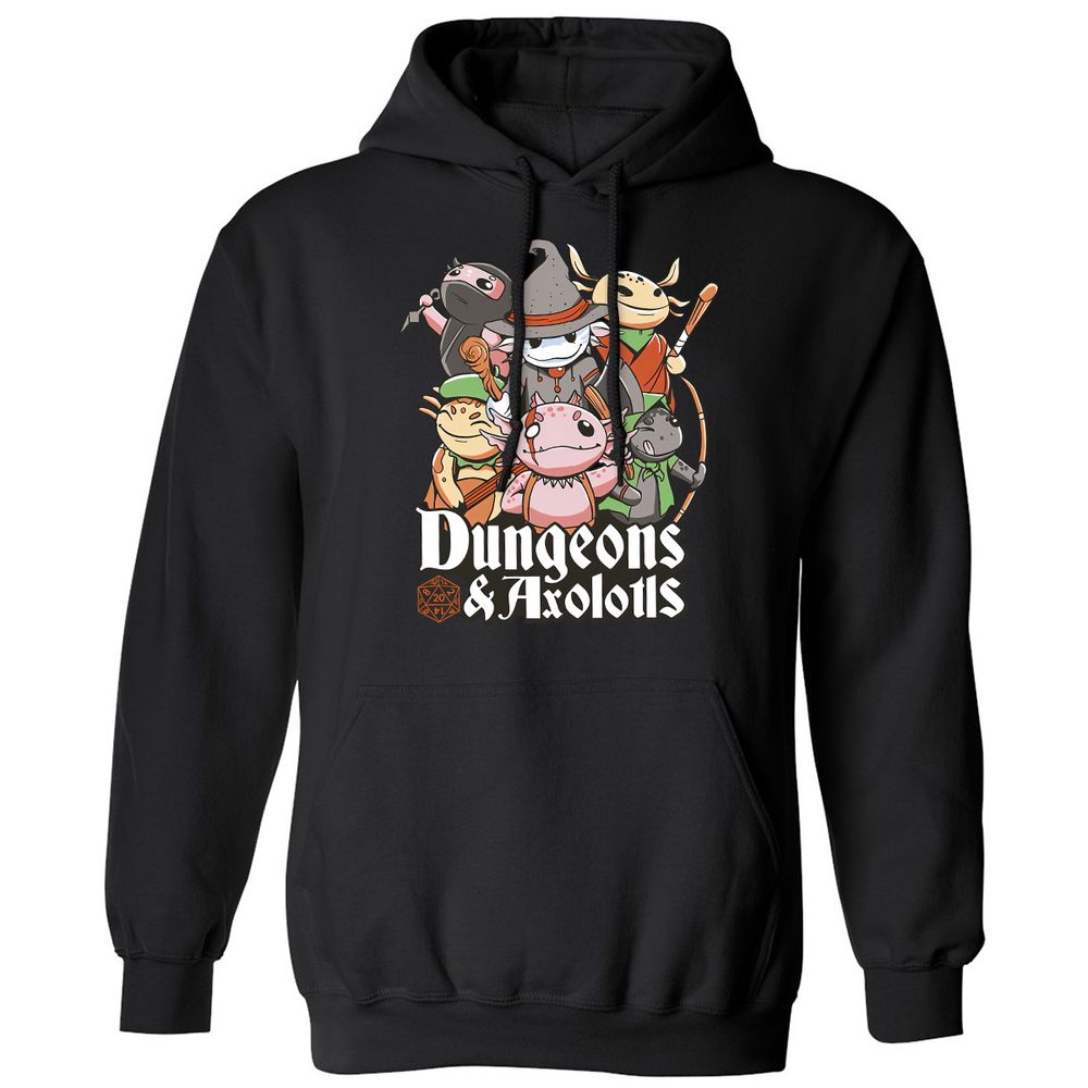 Dungeons And Axolotls Classic Unisex Hoodie - Black - 1