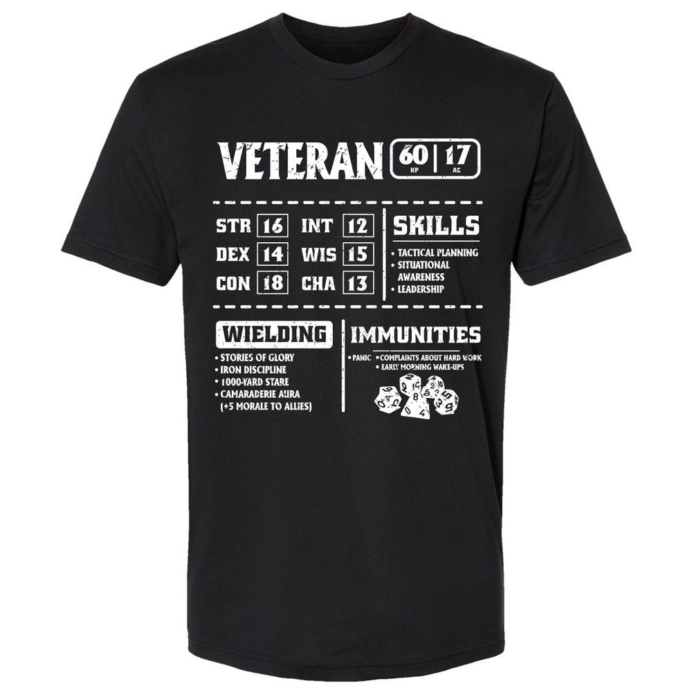 Veteran New Ver. Premium Unisex T-Shirt - Black - 1