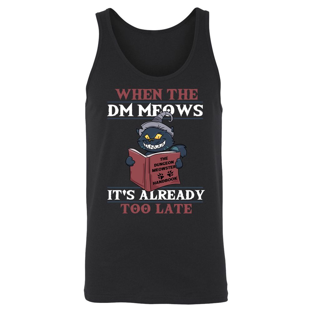 When The DM Meow Unisex Jersey Tank - Black - 1