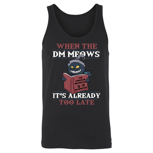 When The DM Meow Unisex Jersey Tank - Black - 1