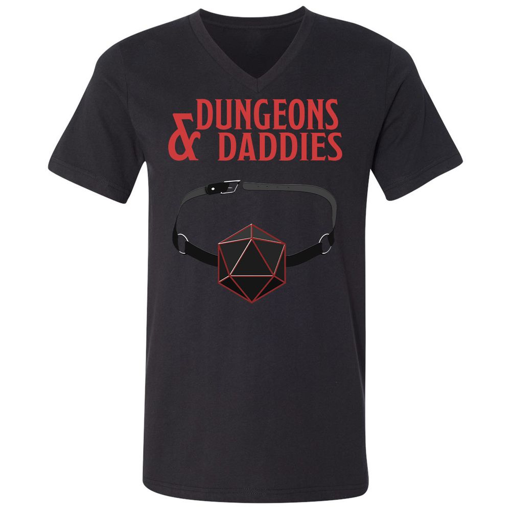 Dungeons And Daddies Unisex V-Neck T-Shirt - Black - 1