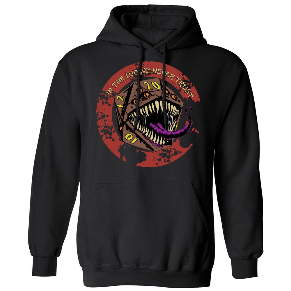 In The D20 We Never Trust Classic Unisex Hoodie - Black - 1