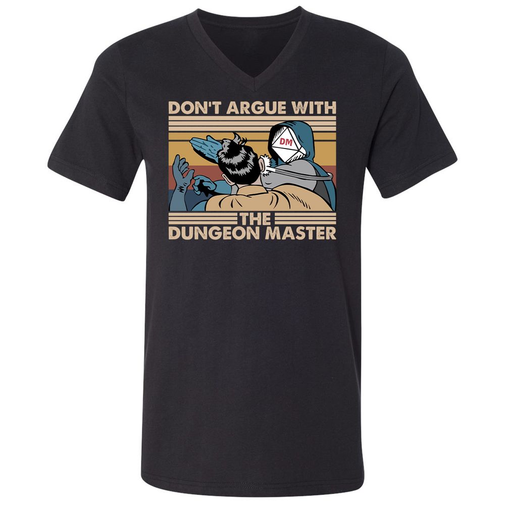 Don't Argue With The DM Unisex V-Neck T-Shirt - Black - 1