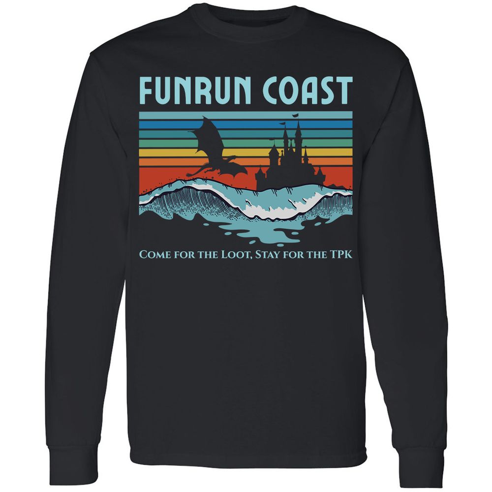 FUNRUN COAST Long Sleeve T-Shirt - Black - 1