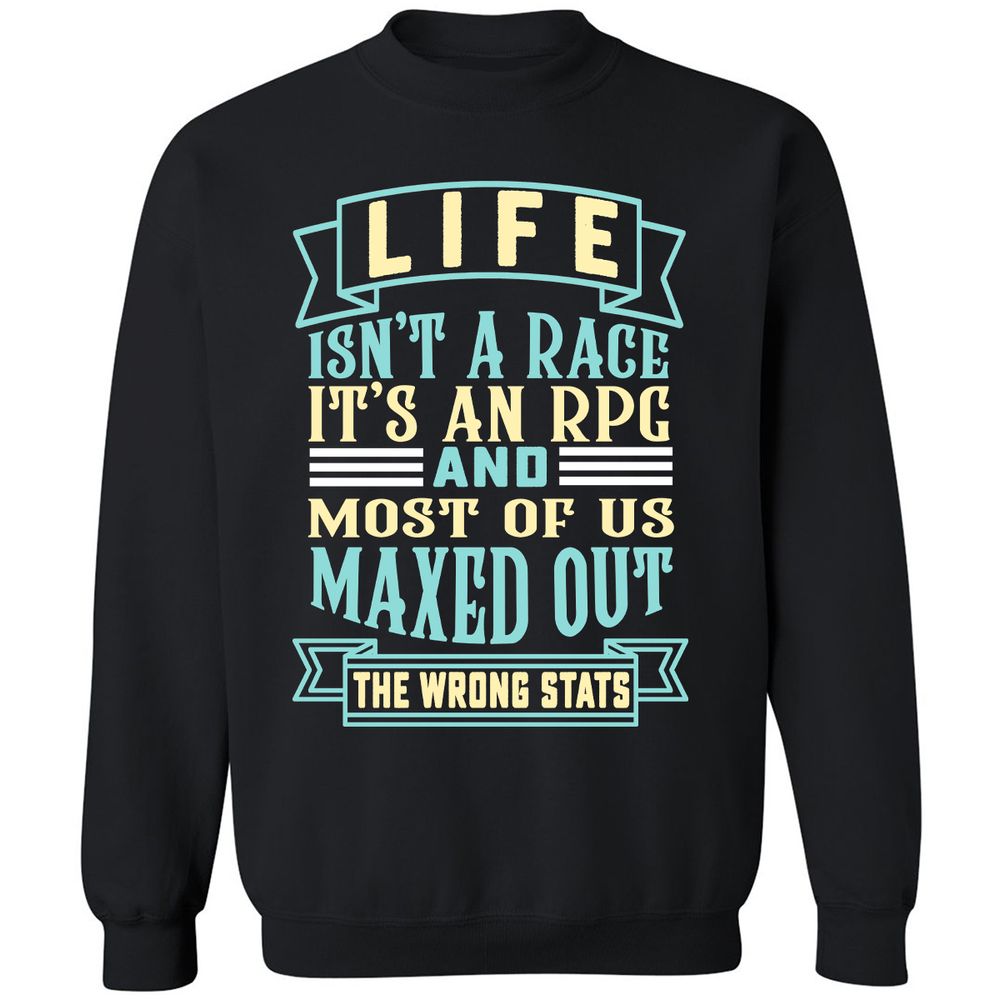 Life Is A RPG Classic Unisex Sweatshirt - Black - 1