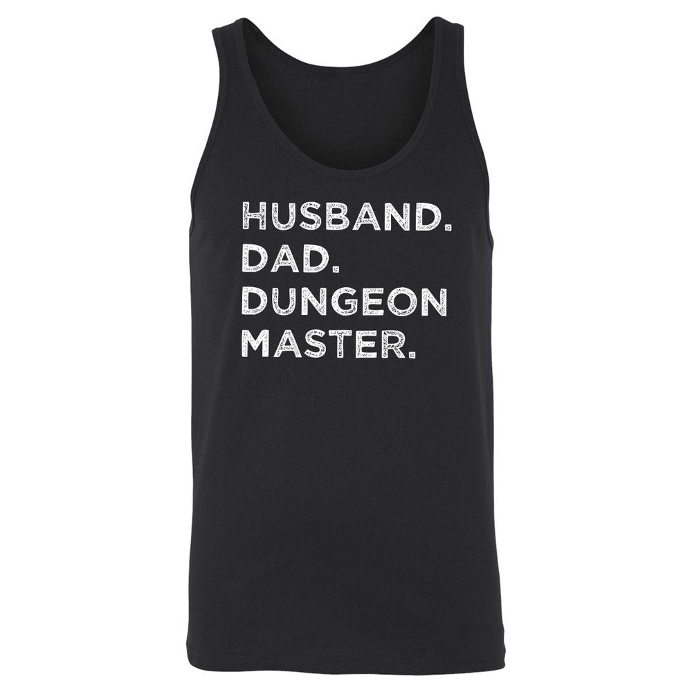Husband Dad Dungeon Master Unisex Jersey Tank - Black - 1