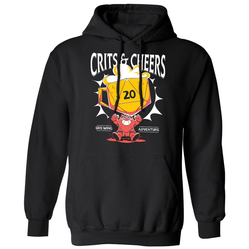 Crits & Cheers Classic Unisex Hoodie - Black - 1