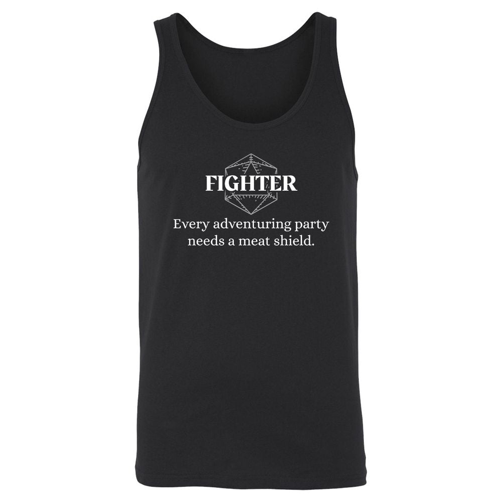 Fighter – Every Party Needs A Meat Shield Unisex Jersey Tank - Black - 1