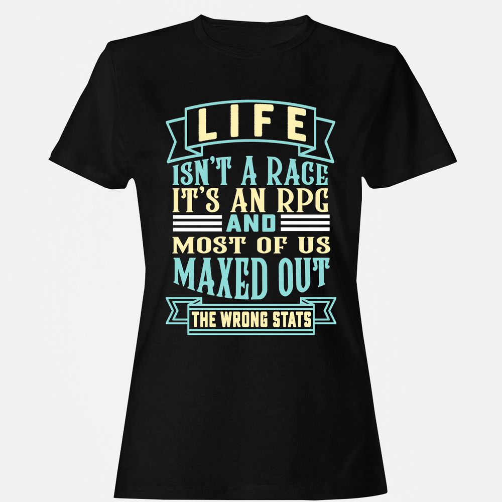 Life Is A RPG Women's T-Shirt - Black - 1