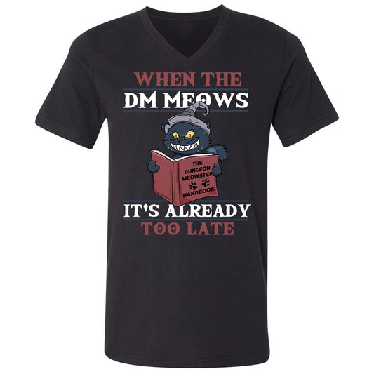 When The DM Meow Unisex V-Neck T-Shirt - Black - 1