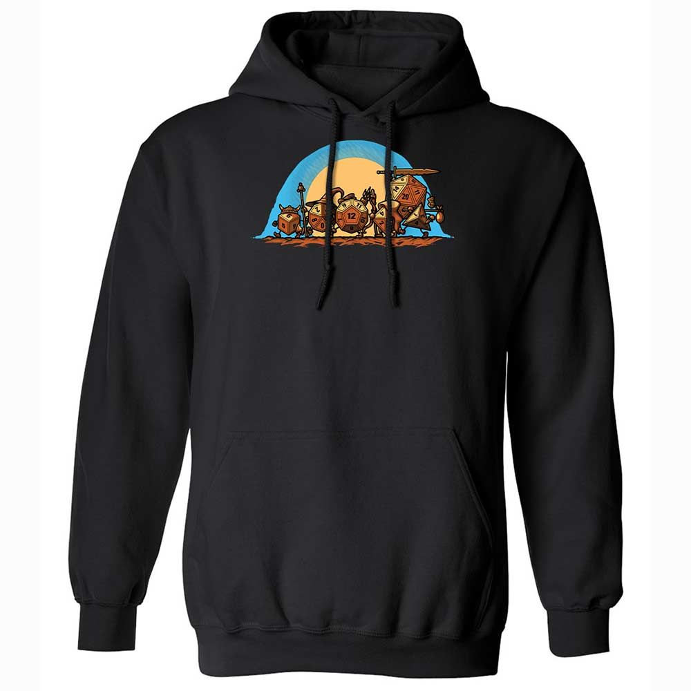 The Fellowship Of The Dice Classic Unisex Hoodie - Black - 1