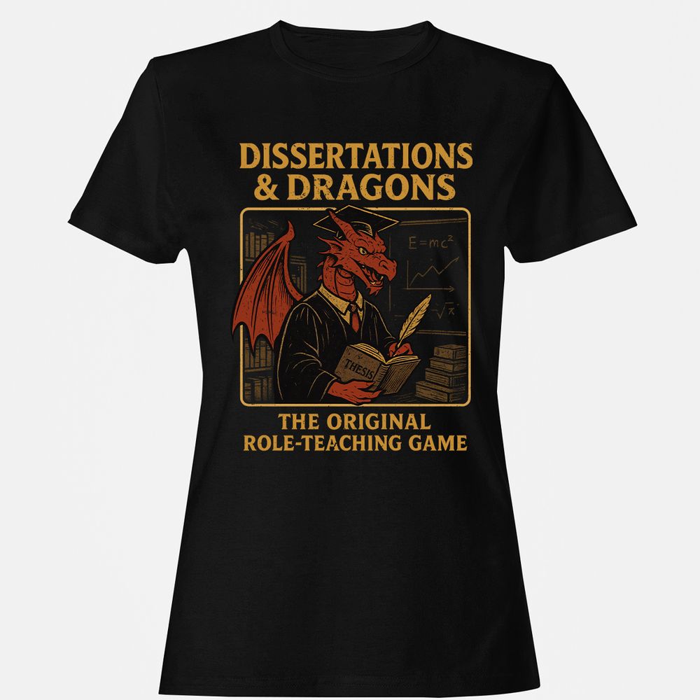 Disserations & Dragons Women's T-Shirt - Black - 1