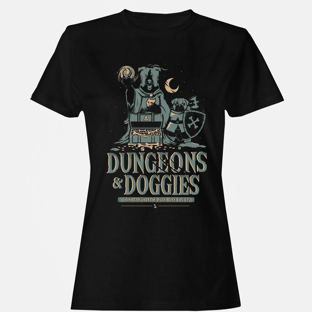 Dungeons & Doggies Women's T-Shirt - Black - 1