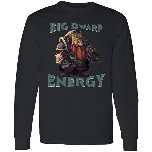 Big Dwarf Energy Long Sleeve T-Shirt - Black - 1