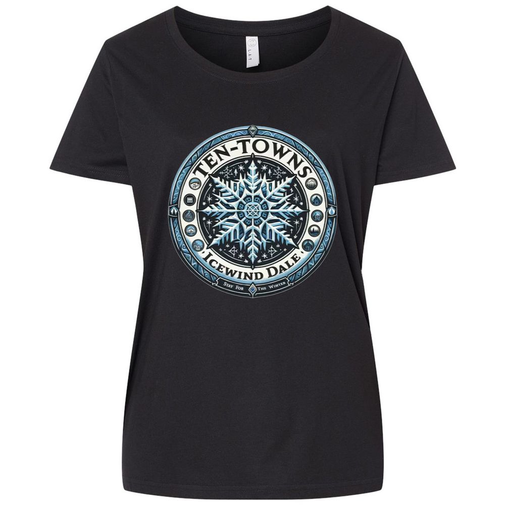 Ten-Towns Icewind Dale Ladies Curvy Jersey - Blended Black - 1