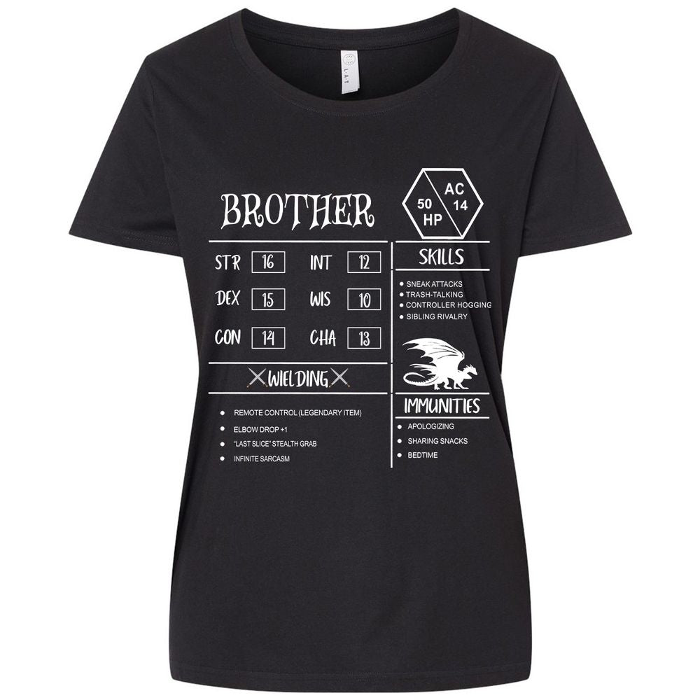 Brother Stats Ladies Curvy Jersey - Blended Black - 1