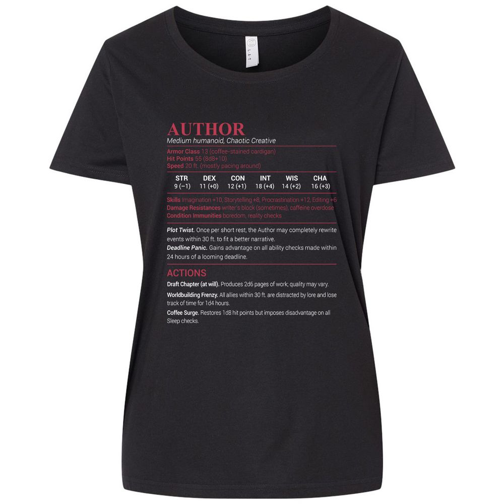 Author Ladies Curvy Jersey - Blended Black - 1