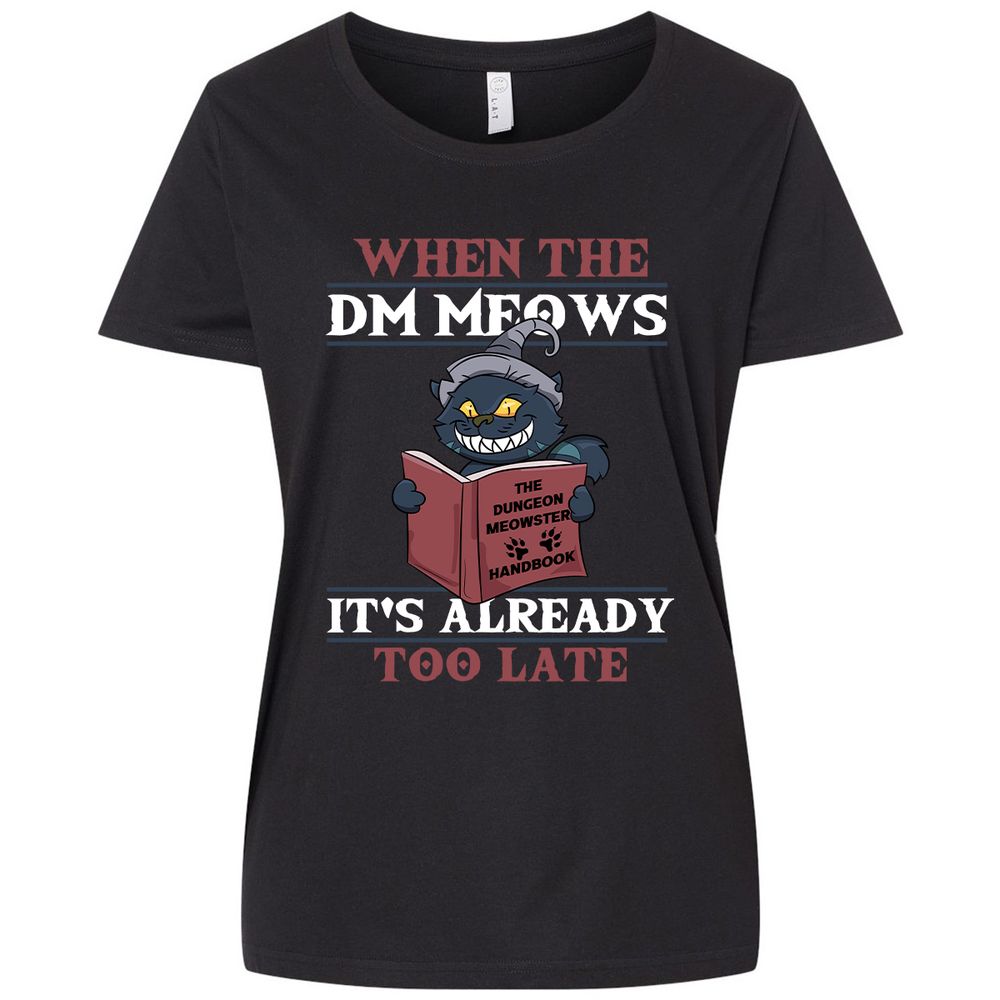 When The DM Meow Ladies Curvy Jersey - Blended Black - 1