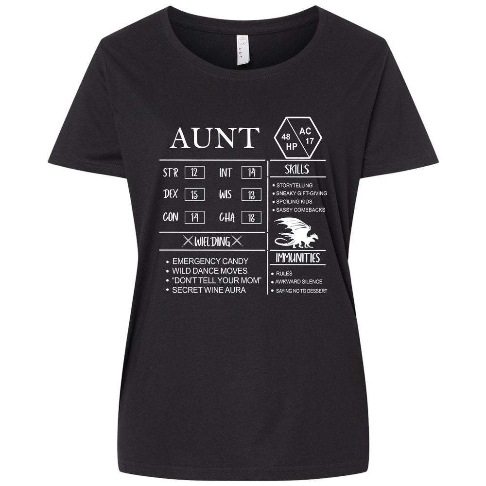 Aunt Stats Ladies Curvy Jersey - Blended Black - 1