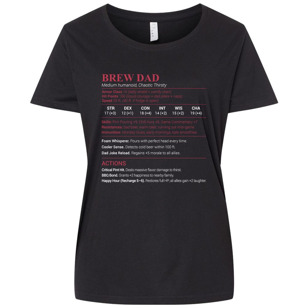 Brew Dad Ladies Curvy Jersey - Blended Black - 1