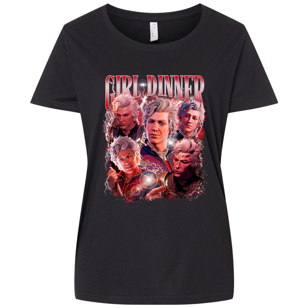 Astarion Girl Dinner Ladies Curvy Jersey - Blended Black - 1