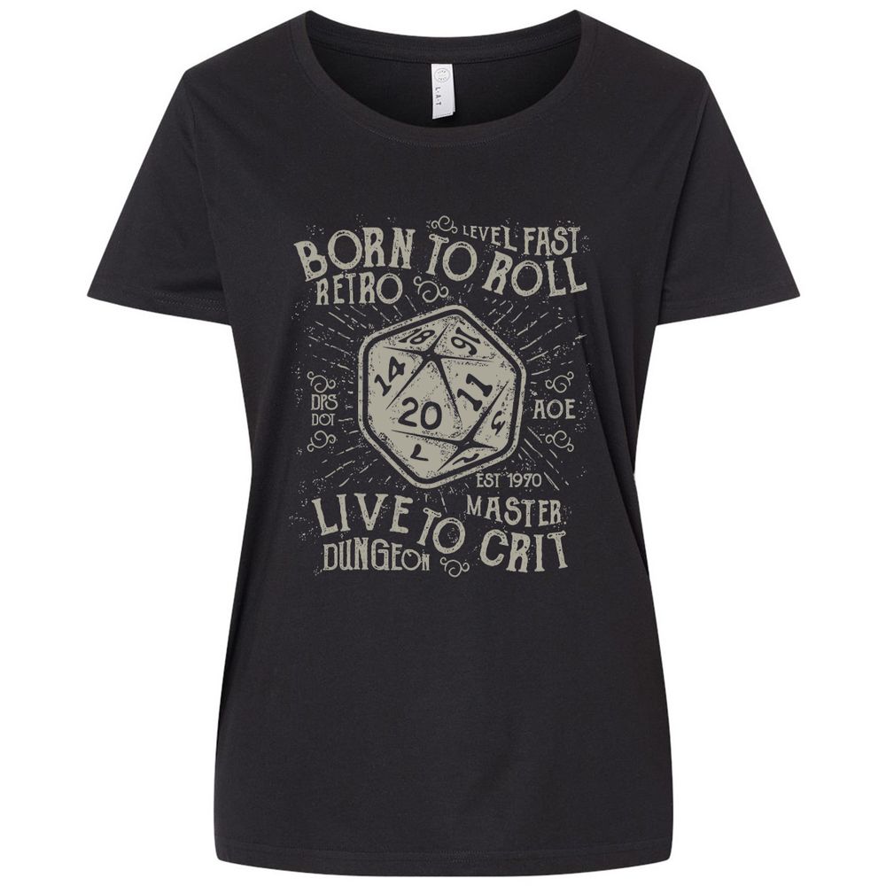 Born To Roll Live To Crit Ladies Curvy Jersey - Blended Black - 1