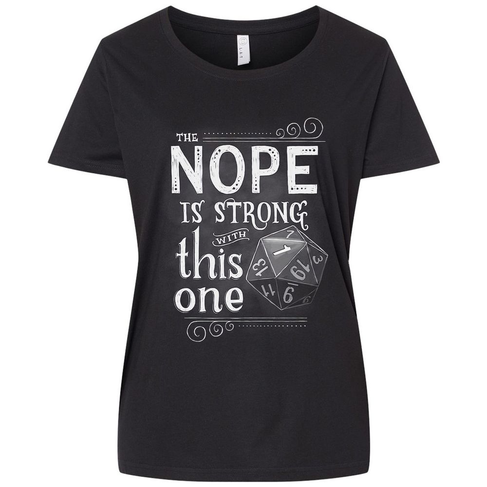 The NOPE is Strong with This One Ladies Curvy Jersey - Blended Black - 1