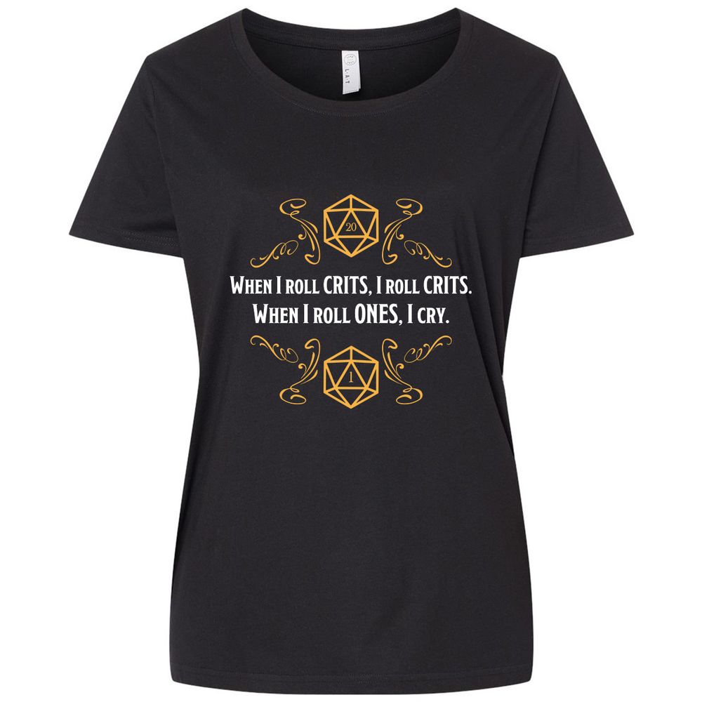 When I Roll Crits Ladies Curvy Jersey - Blended Black - 1