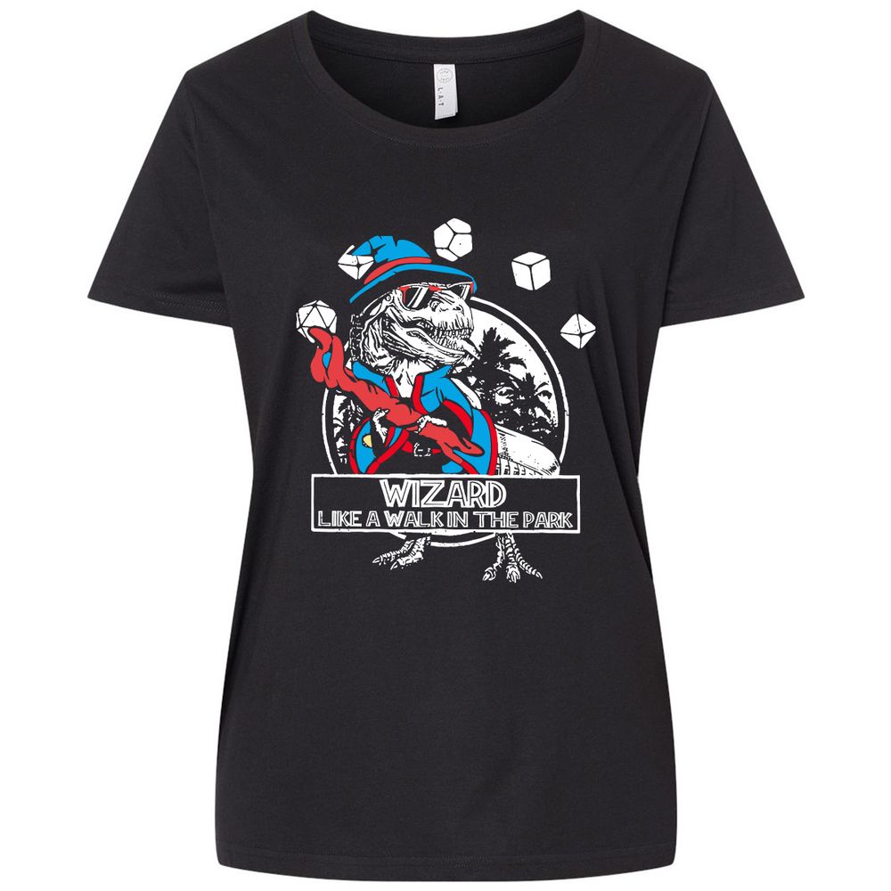 Wizard Like The Walk In The Park Ladies Curvy Jersey - Blended Black - 1