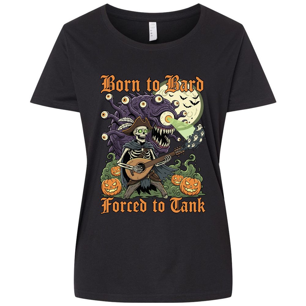 Born to Bard – Forced to Tank Ladies Curvy Jersey - Blended Black - 1