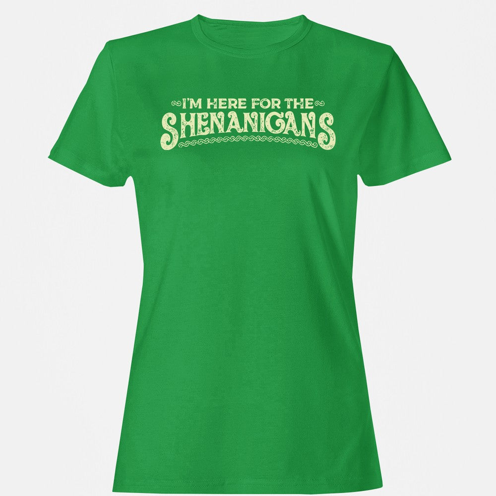 Here For The Shenanigans Women's T-Shirt - Irish Green - 1