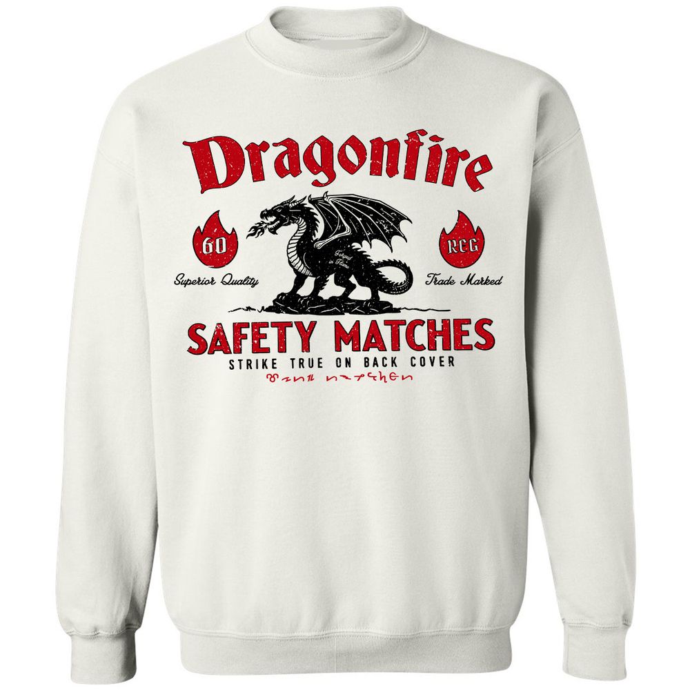 Dragonfire Classic Unisex Sweatshirt - White - 1